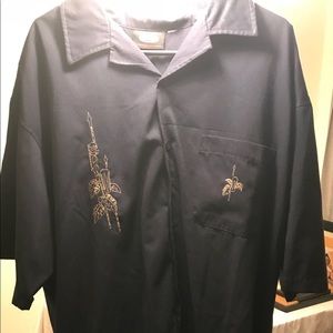 Men’s navy blue button down shirt XXL